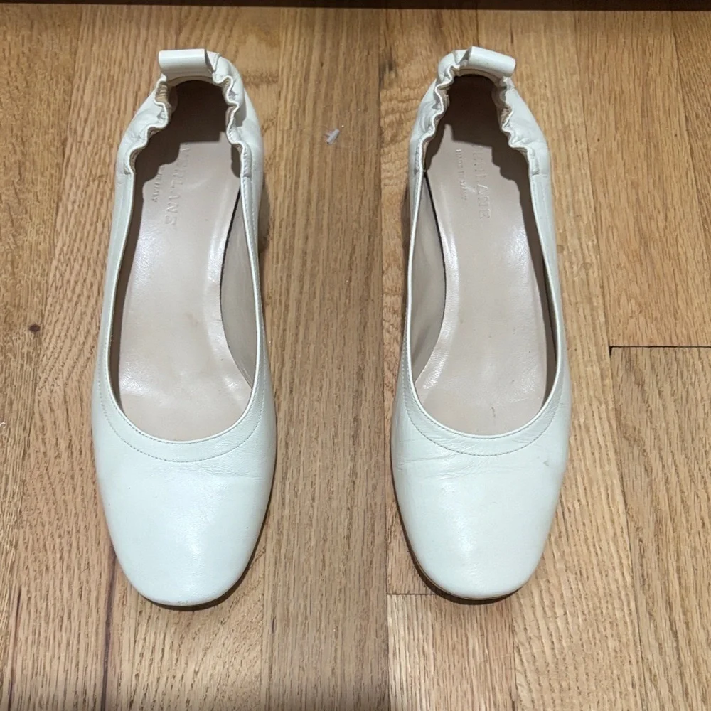 EVERLANE leather Colorblock chunky heels